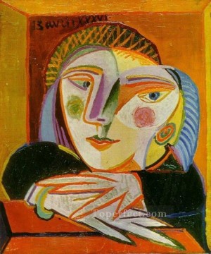 Femme a la fenetre Marie Therese 1936 Cubists Oil Paintings